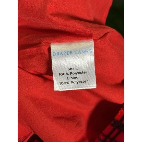 Draper James Roslyn Midi Dress Size 6 Red Plaid Bell Sleeves‎ Festival DRW0611 - Picture 8 of 16